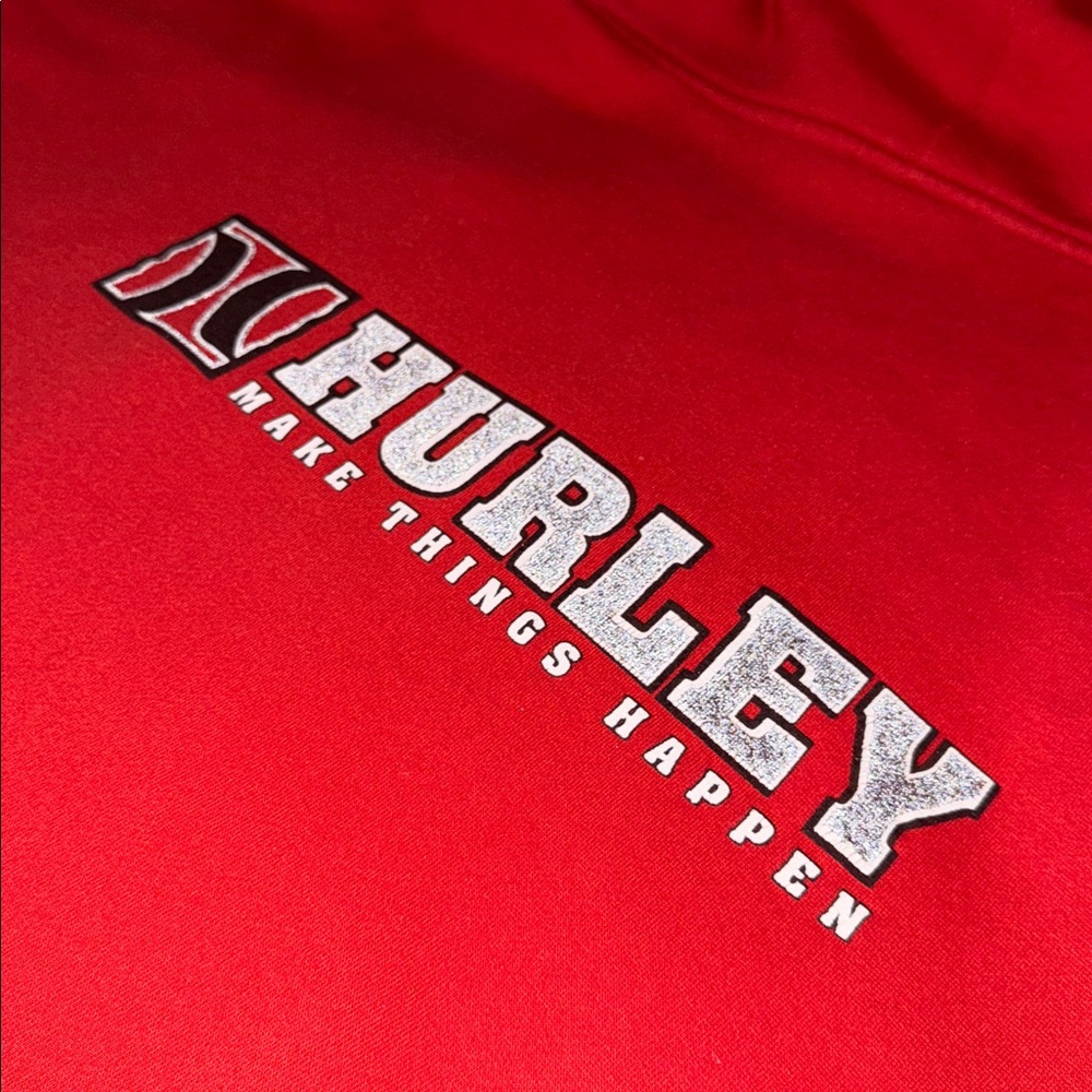 Vintage Hurley Red Men's Hoodie XL - Picture 8 of 12